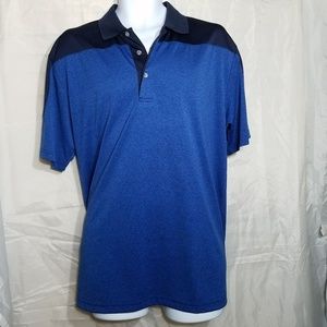 Men's Large PGA Tour Blue Golf Shirt Short Sleeve